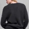 New Class oversized trui met V-hals van wol en kasjmier - Zwart