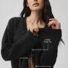 New Class-vest met stropdas van wol en kasjmier - Zwart