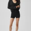 New Class-vest met stropdas van wol en kasjmier - Zwart
