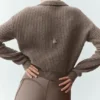 Northstar-polo van kasjmier - Alpine Cocoa Heather
