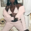 Northstar-trui met volledige ritssluiting van imitatiebont en kasjmier – Frosted Pink