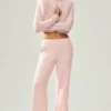 Northstar-trui met volledige ritssluiting van imitatiebont en kasjmier – Frosted Pink