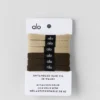 Ontklittende haarelastiekjes (6-pack) - Beige/Espresso