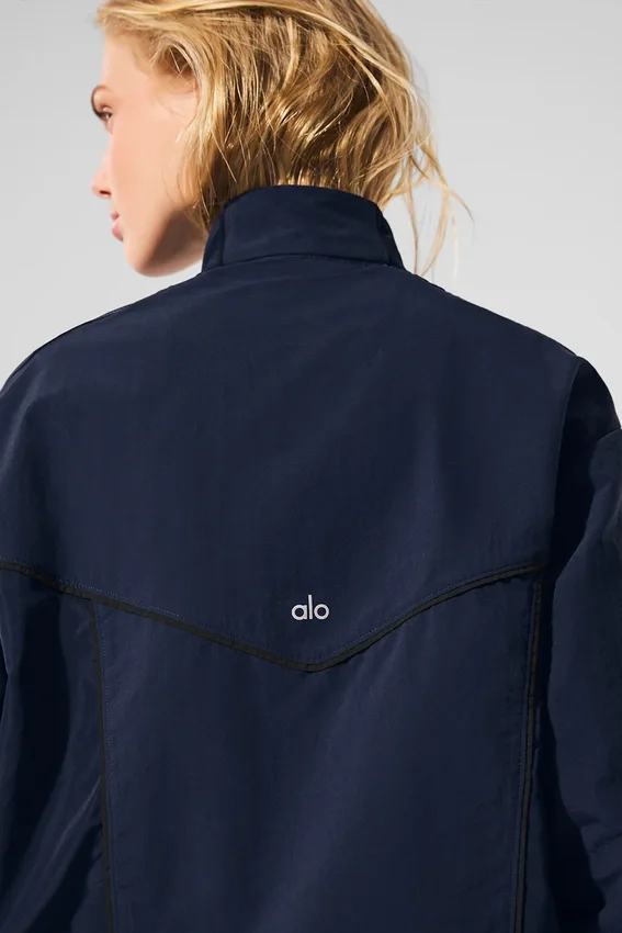Origin trainingsjas met volledige ritssluiting - marineblauw/zwart