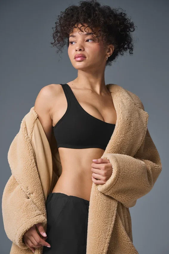 Oversized Sherpa-trenchcoat - Camel