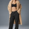 Oversized Sherpa-trenchcoat - Camel