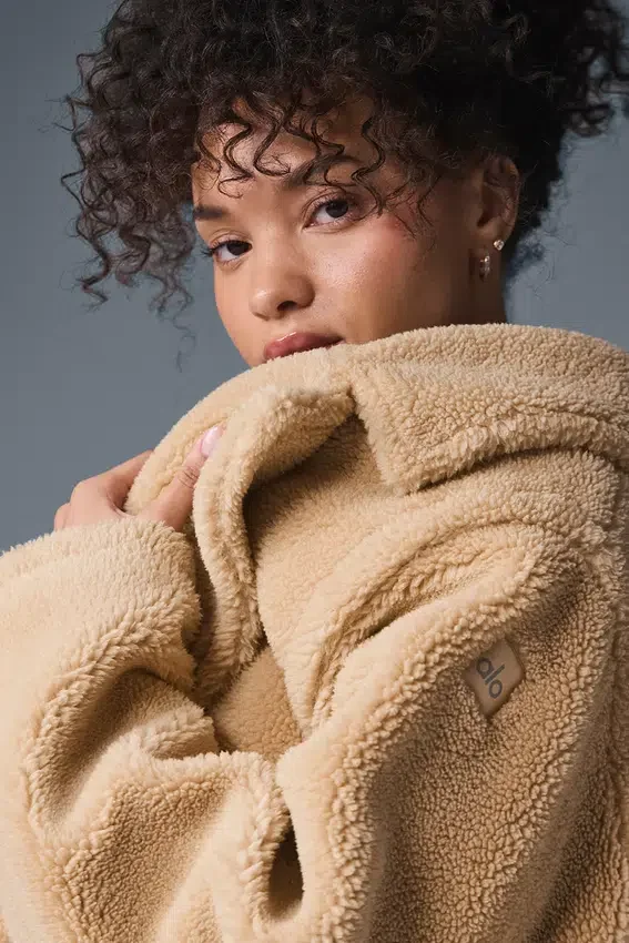 Oversized Sherpa-trenchcoat - Camel