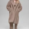 Oversized Sherpa-trenchcoat - Chai Latte