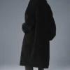 Oversized Sherpa-trenchcoat - Zwart