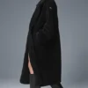 Oversized Sherpa-trenchcoat - Zwart