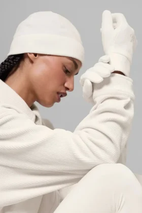 Performance Fleece-handschoen – Ivoor/Ivoor