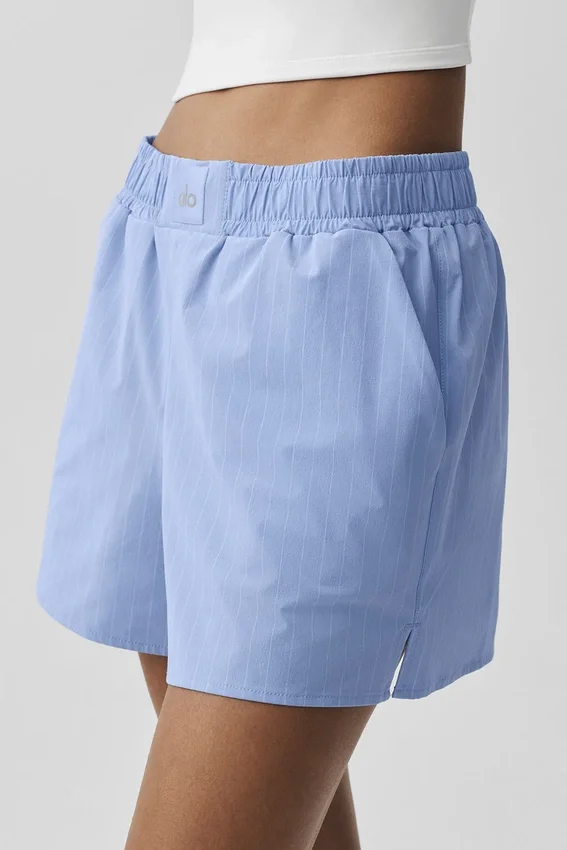 Pinstripe Daylight korte broek – Licht Provence-blauw/wit
