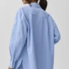 Pinstripe Daylight overhemd met lange mouwen en knopen – Licht Provence-blauw/wit