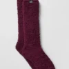Plush Lush-sokken voor dames – Bordeauxrood
