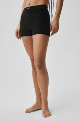 Pointelle-trui Be Mine Hot Short - Zwart
