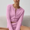 Pointelle-trui Be Mine-vest - Candy Heart Pink