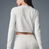 Pointelle-trui Be Mine-vest - Lichtgrijs gemêleerd