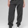 Polar Fleece High-Waist Retreat-joggingbroek – donker gemêleerd grijs
