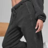 Polar Fleece High-Waist Retreat-joggingbroek – donker gemêleerd grijs