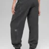Polar Fleece High-Waist Retreat-joggingbroek – donker gemêleerd grijs