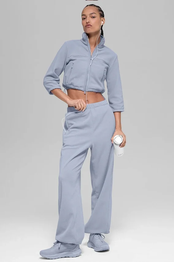Polar Fleece High-Waist Retreat-joggingbroek – Winter Frost