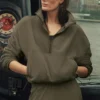 Polar Fleece Retreat Cover-up - Olive Tree