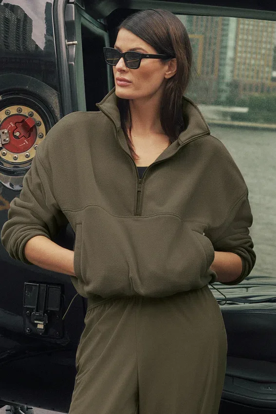 Polar Fleece Retreat Cover-up - Olive Tree