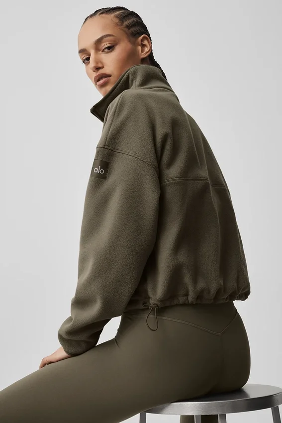 Polar Fleece Retreat Cover-up - Olive Tree