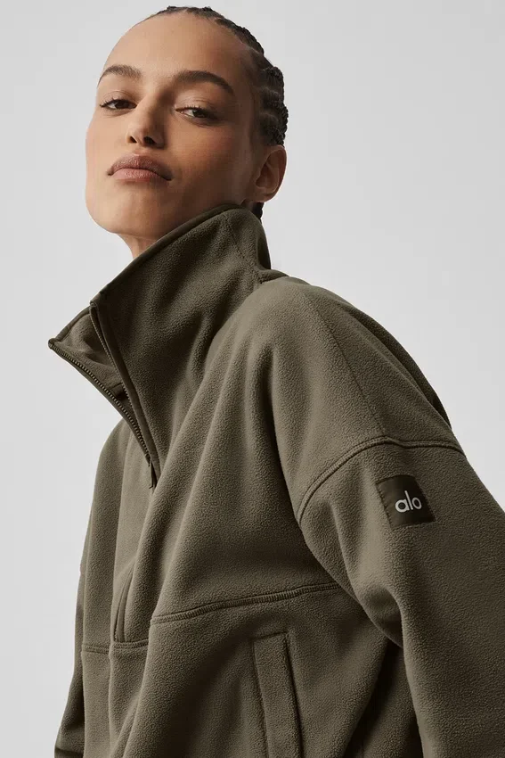 Polar Fleece Retreat Cover-up - Olive Tree