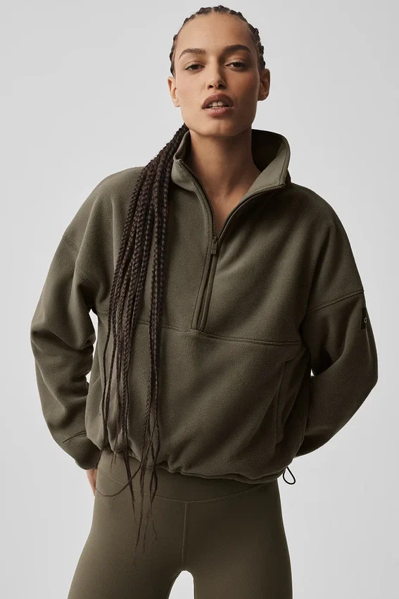 Polar Fleece Retreat Cover-up - Olive Tree