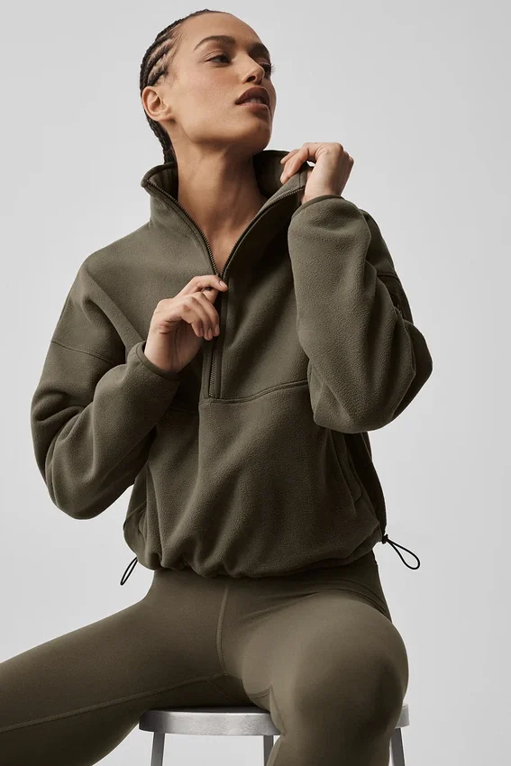Polar Fleece Retreat Cover-up - Olive Tree