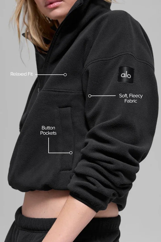 Polar Fleece Retreat Cover-up - Zwart