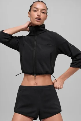 Polar Fleece Retreat kort jasje - Zwart