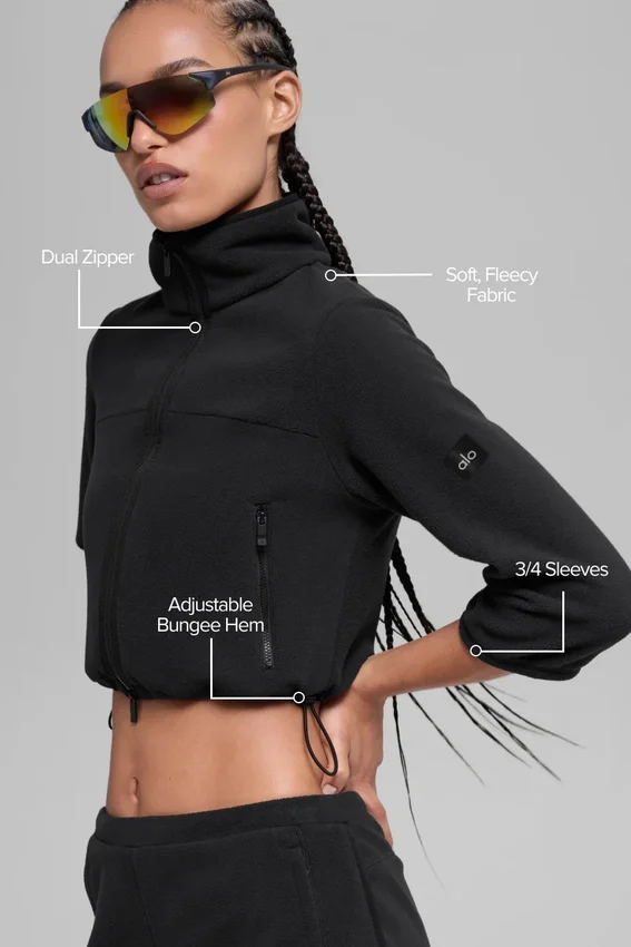 Polar Fleece Retreat kort jasje - Zwart