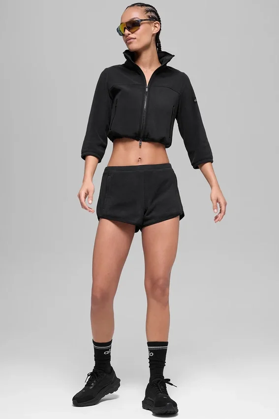 Polar Fleece Retreat kort jasje - Zwart