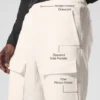 Polar Fleece Ridge-cargobroek - Ivoor