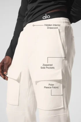 Polar Fleece Ridge-cargobroek – Ivoor