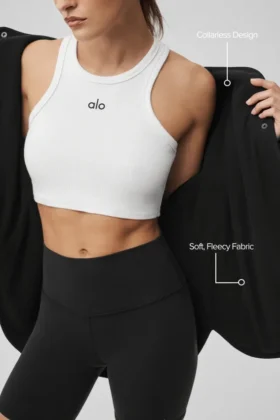 Polar Fleece Take Note-jas – Zwart