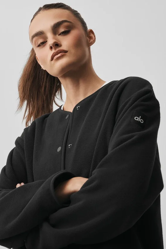 Polar Fleece Take Note-jas - Zwart