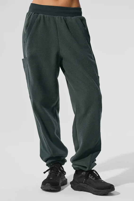 Polar Fleece Wintry Mix-broek - Antracietgroen