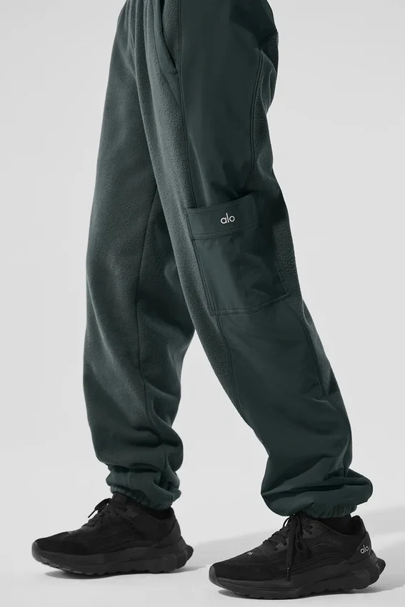 Polar Fleece Wintry Mix-broek - Antracietgroen