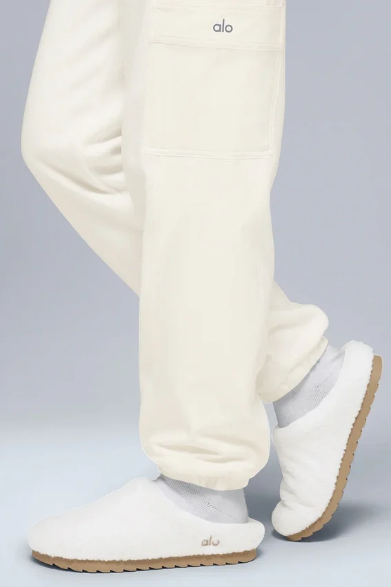 Polar Fleece Wintry Mix-broek - Ivoor