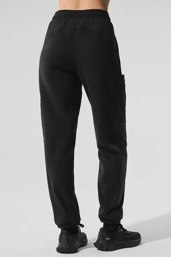 Polar Fleece Wintry Mix-broek - Zwart