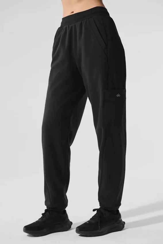 Polar Fleece Wintry Mix-broek - Zwart