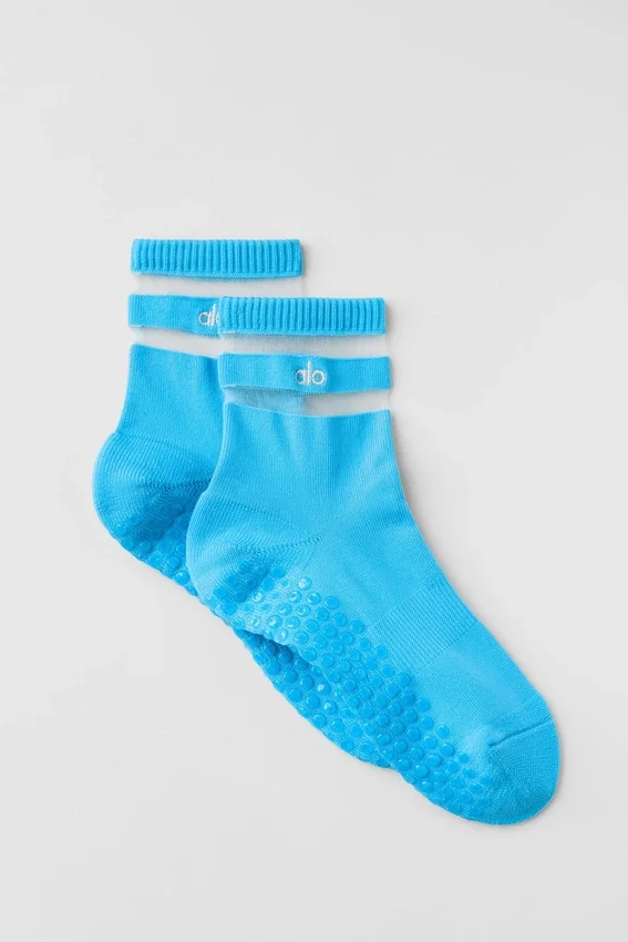 Pulse Grip-sok voor dames - Azuurblauw