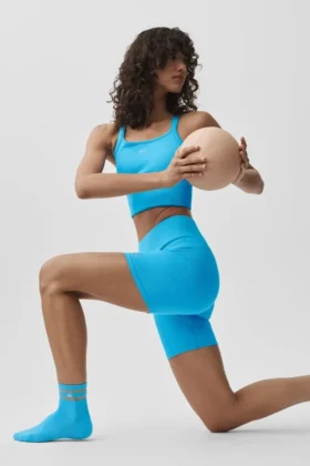Pulse Grip-sok voor dames – Azuurblauw