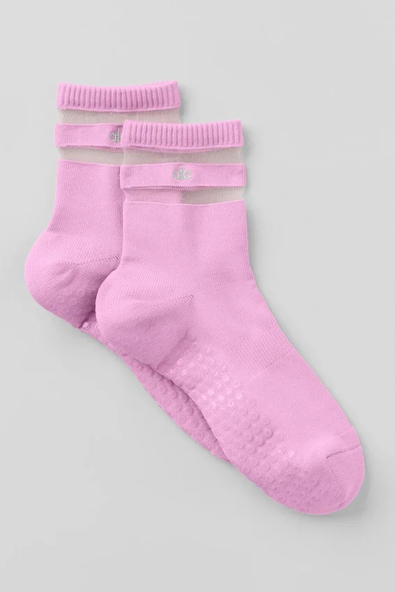 Pulse Grip-sok voor dames - Candy Heart Pink