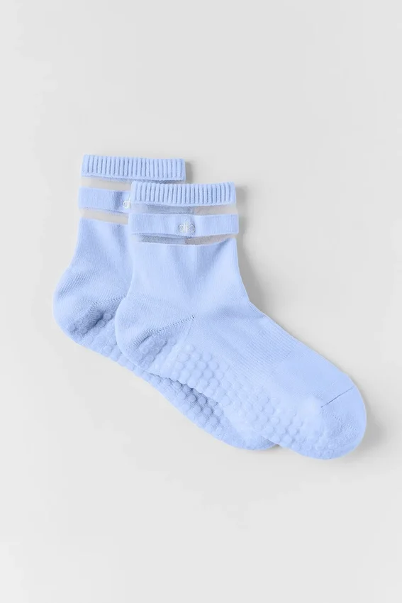 Pulse Grip-sok voor dames - Licht Provence-blauw