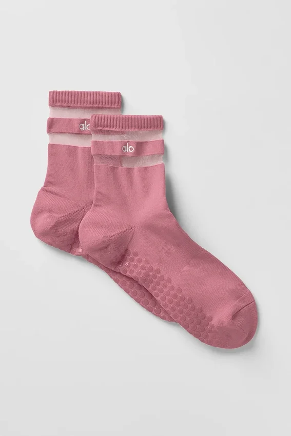 Pulse Grip-sok voor dames - Pink Wild Rose