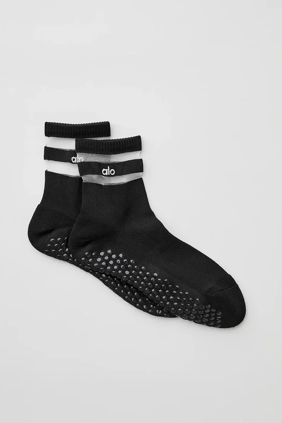 Pulse Grip-sok voor dames - Zwart